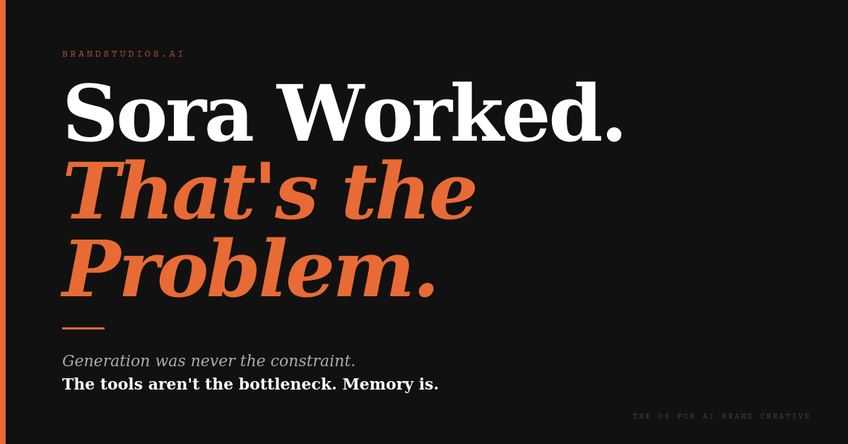 Sora Worked. That's the Problem.